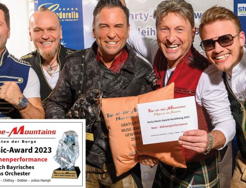 Beste Bühnenperformance 2023 – wir sind Gewinner des Top-Of-The-Mountains Party-Music-Awards